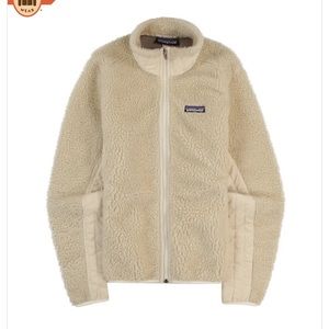Patagonia Classic Retro-X Jacket Synchilla Vintage Women’s Size S Natural White